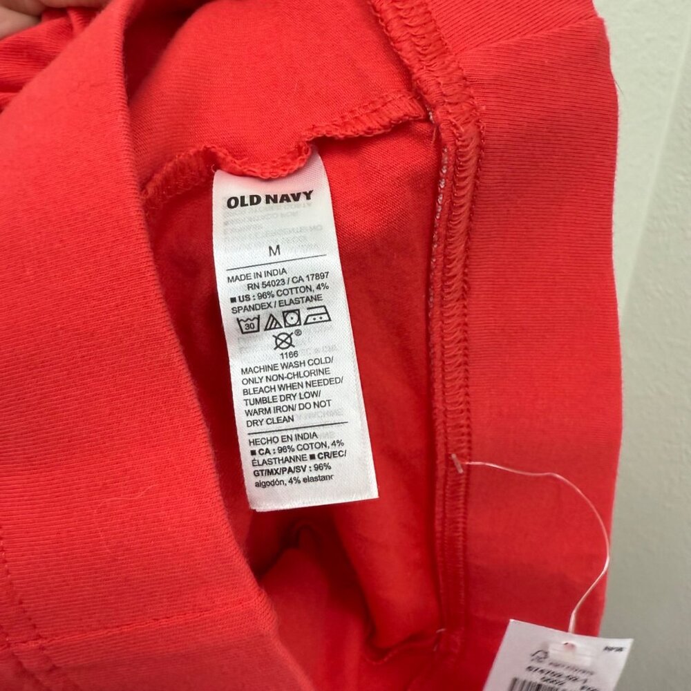 Old Navy OLX Hi Rise Live Coral Pull On Leggings Pants V305483 Womens Medium NEW - Picture 3 of 9